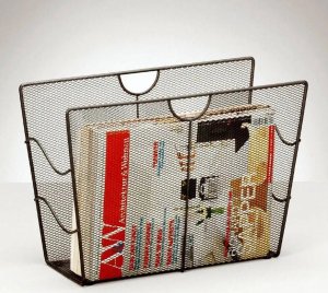 Zeller Metalowy gazetnik, kosz na gazety - kolor czarny, ZELLER 3