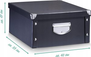 Zeller Pudełko do przechowywania, 40x33x17 cm, kolor czarny, ZELLER 3