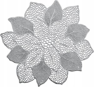 Zeller Podkładka pod talerz FLOWER, 46 cm, kolor srebrny 1