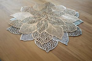 Zeller Podkładka pod talerz FLOWER, 46 cm, kolor srebrny 2