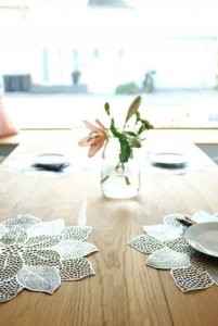 Zeller Podkładka pod talerz FLOWER, 46 cm, kolor srebrny 3