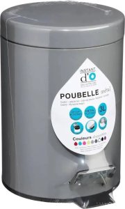 Kosz na śmieci 5five Kosz łazienkowy, pojemnik na śmieci, pojemność 3 l, otwierana pokrywa, szary 4