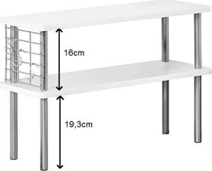 Kesper Półka kuchenna na przyprawy i przybory, 2 poziomy, kolor biały, Kesper 4