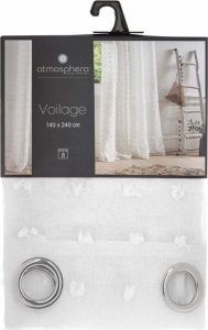 Atmosphera Firana gotowa na przelotkach, 140 x 240 cm, biała z kropeczkami 4