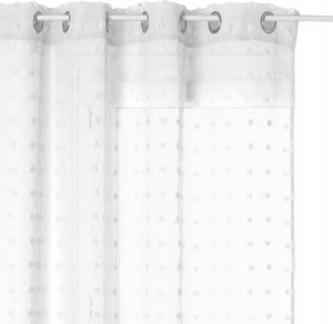Atmosphera Firana gotowa na przelotkach, 140 x 240 cm, biała z kropeczkami 5