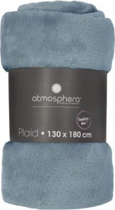 Atmosphera Koc pluszowy FLANEL UNI, 130 x 180 cm, kolor niebieski 2