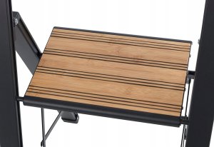 Wenko Drabinka składana czarna, 3 stopnie, WENKO 4