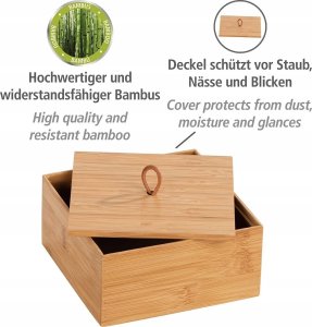 Wenko Organizer łazienkowy TERRA, bambus, 15 x 15 cm, WENKO 13
