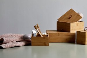 Wenko Organizer łazienkowy TERRA, bambus, 15 x 15 cm, WENKO 6