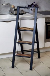 Wenko Drabinka składana czarna, 2 stopnie, WENKO 3