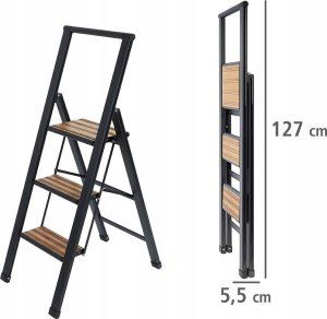 Wenko Drabinka składana czarna, 2 stopnie, WENKO 7