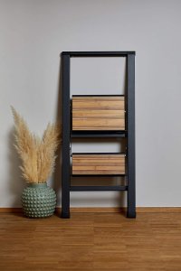 Wenko Drabinka składana czarna, 2 stopnie, WENKO 9