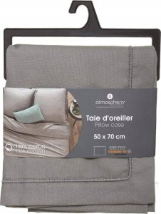 Atmosphera Poszewka na poduszkę z bawełny, 50 x 70 cm, szara 3
