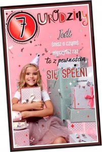 Teka Kartka okoliczno¶ciowa Urodziny 7 dziewczynka 2