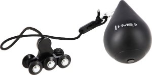 HMS Zestaw hula hop z wypustkami i obciążnikiem HMS hhw01 czarne   pas wyszczuplający br163 czerwony 15