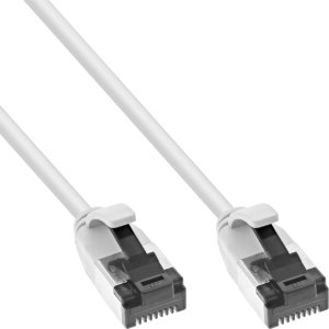 InLine InLine® Patch cable slim, U/FTP, Cat.8.1, TPE halogen-free, white 7.5m 1