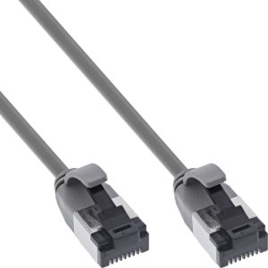 InLine InLine® Patch cable slim, U/FTP, Cat.8.1, TPE halogen-free, grey 0.5m 1