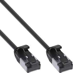 InLine InLine® Patch cable slim, U/FTP, Cat.8.1, TPE halogen-free, black 0.25m 1