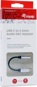 Adapter USB Equip USB-C - Jack 3.5mm Czarny  (Usb-C To 3.5Mm Audio Dac) 5