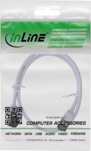 InLine InLine® Patch cable slim, U/FTP, Cat.8.1, TPE halogen-free, white 0.25m 2