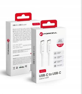 Kabel USB ForCell USB-C - USB-C 2 m Biały 11