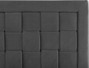 Beliani Łóżko welurowe 140 x 200 cm czarne LIMOUX 5
