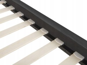 Beliani Łóżko welurowe 140 x 200 cm czarne LIMOUX 6