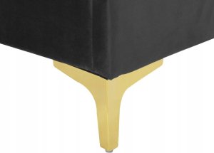 Beliani Łóżko welurowe 140 x 200 cm czarne LIMOUX 7