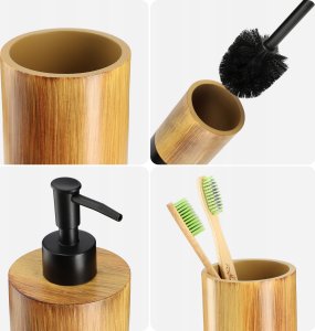 Kadax KADAX Zestaw Łazienkowy Szczotka Wc Dozownik Kubek 12