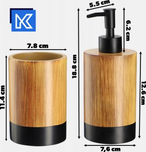 Kadax KADAX Zestaw Łazienkowy Szczotka Wc Dozownik Kubek 3