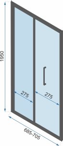 Rea Kabina Prysznicowa Przyścienna Rapid Fold Black 13