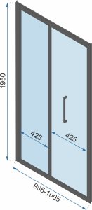 Rea Kabina Prysznicowa Przyścienna Rapid Fold Black 16