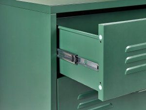 Beliani Komoda metalowa zielona ENAGO 5