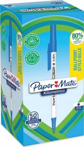 Paper Mate PAPER MATE Kugelschreiber Kilometrico Reycled M Blau 50er Faltschachtel 1