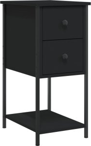 vidaXL Szafki nocne, 2 szt., czarne, 32x42x70 cm 3