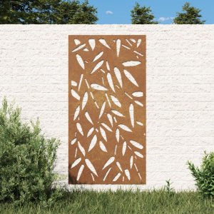 vidaXL vidaXL Ogrodowa dekoracja ścienna, 105x55 cm, stal kortenowska 1