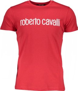 Roberto Cavalli ROBERTO CAVALLI MĘSKI T-SHIRT Z KRÓTKIM RĘKAWEM CZERWONY 2XL 1