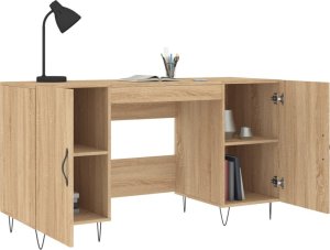 Biurko vidaXL vidaXL Biurko, dąb sonoma, 140x50x75 cm, materiał drewnopochodny 4