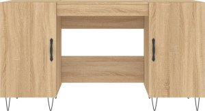 Biurko vidaXL vidaXL Biurko, dąb sonoma, 140x50x75 cm, materiał drewnopochodny 6