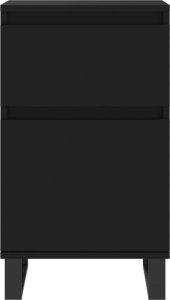 vidaXL vidaXL Szafki, 2 szt., czarne, 40x35x70 cm, materiał drewnopochodny 6