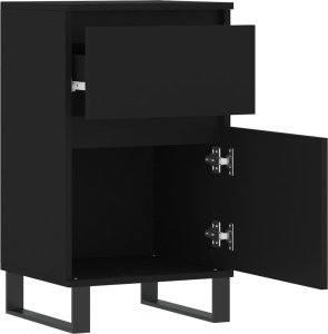 vidaXL vidaXL Szafki, 2 szt., czarne, 40x35x70 cm, materiał drewnopochodny 7