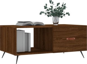 vidaXL Stolik kawowy, brązowy dąb, 90x50x40 cm 3