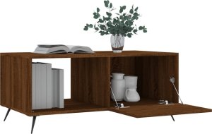 vidaXL Stolik kawowy, brązowy dąb, 90x50x40 cm 4