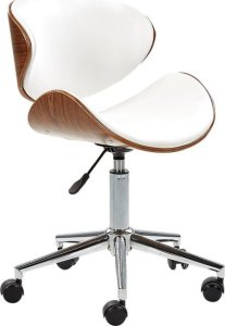 Krzesło biurowe Beliani Krzesło biurowe regulowane ekoskóra białe ROTTERDAM 2