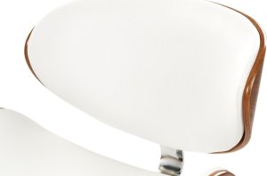 Krzesło biurowe Beliani Krzesło biurowe regulowane ekoskóra białe ROTTERDAM 5