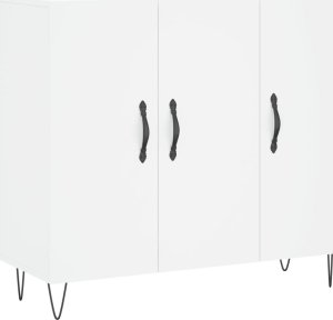 vidaXL Szafka, biała, 90x34x80 cm 2