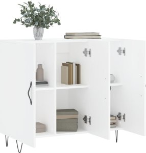 vidaXL Szafka, biała, 90x34x80 cm 4