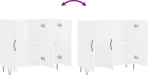 vidaXL Szafka, biała, 90x34x80 cm 8