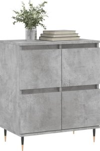 vidaXL vidaXL Komoda, szarość betonu, 60x35x70 cm, materiał drewnopochodny 3