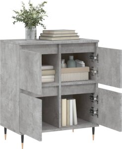 vidaXL vidaXL Komoda, szarość betonu, 60x35x70 cm, materiał drewnopochodny 4